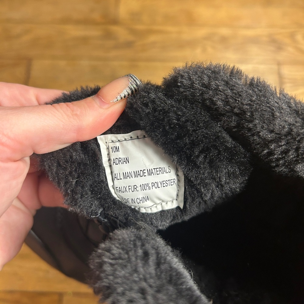 Totes Adrian Women Black Quilted Faux Fur Lined Winter Snow Boots Size 10M - Picture 5 of 5